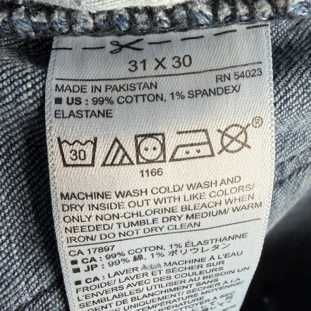 Banana Republic Men's Slim Full Zip Jeans size 31X30 Blue